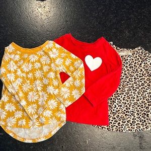 Set of 3 Cat & Jack and Old Navy Tees 2T